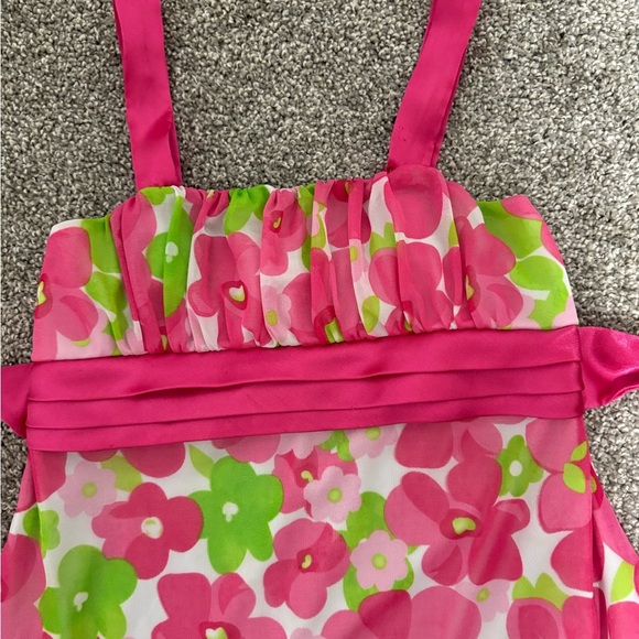 Jessie Girl Pink Floral Full Length Maxi Dress Girl's Size 10 - Picture 4 of 8